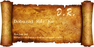 Dobszai Réka névjegykártya